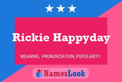 ملصق اسم Rickie Happyday