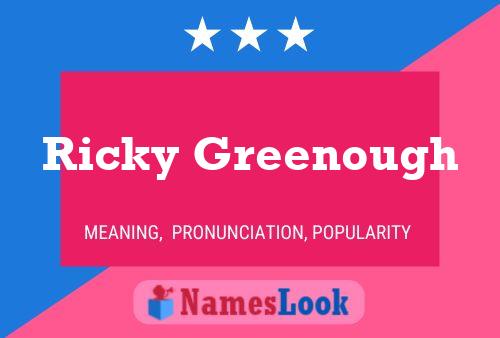 ملصق اسم Ricky Greenough