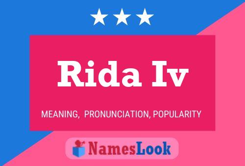 ملصق اسم Rida Iv