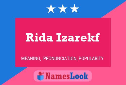 ملصق اسم Rida Izarekf