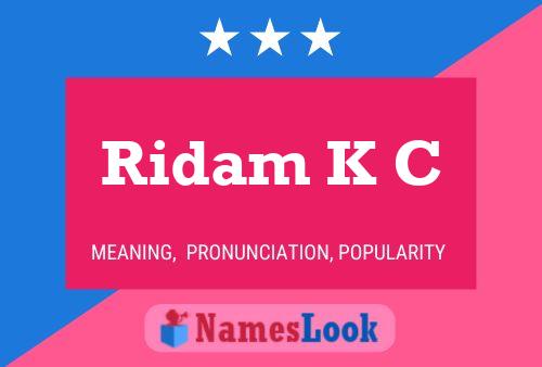 ملصق اسم Ridam K C