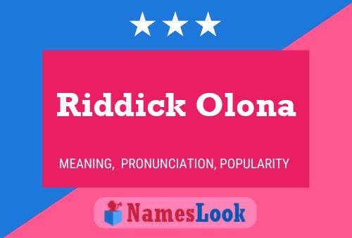 ملصق اسم Riddick Olona