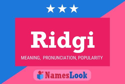 ملصق اسم Ridgi