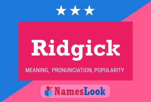 ملصق اسم Ridgick