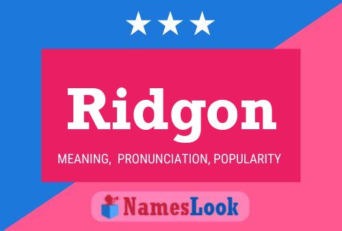 ملصق اسم Ridgon