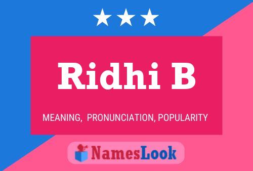 ملصق اسم Ridhi B