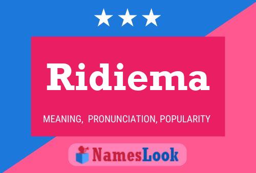 ملصق اسم Ridiema