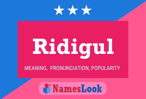 ملصق اسم Ridigul