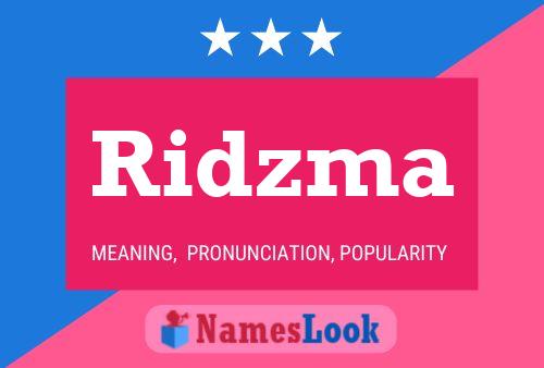 ملصق اسم Ridzma