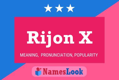 ملصق اسم Rijon X