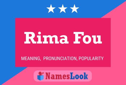 ملصق اسم Rima Fou