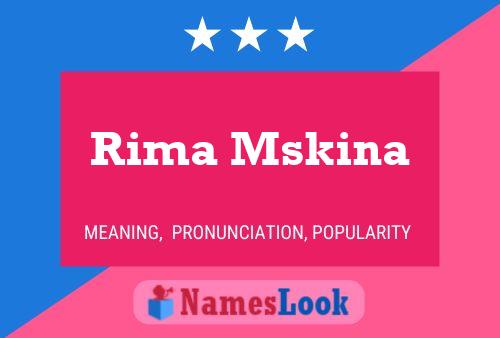 ملصق اسم Rima Mskina