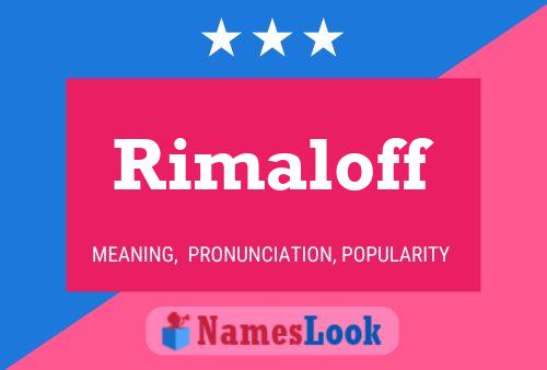 ملصق اسم Rimaloff