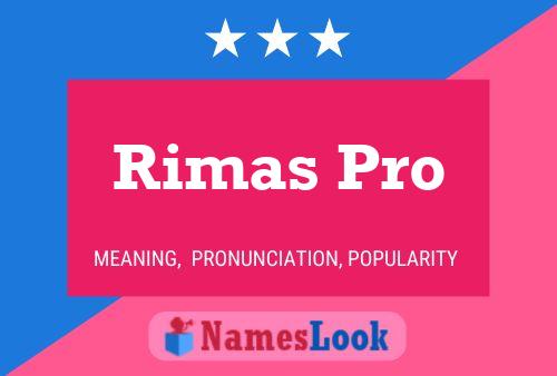 ملصق اسم Rimas Pro