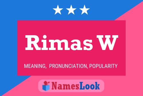 ملصق اسم Rimas W