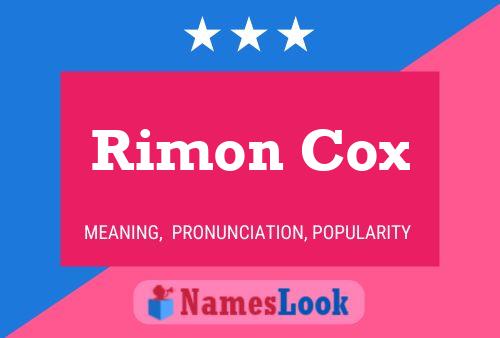 ملصق اسم Rimon Cox