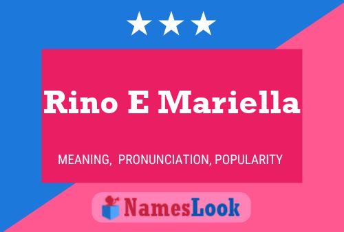 ملصق اسم Rino E Mariella