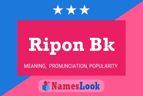 ملصق اسم Ripon Bk