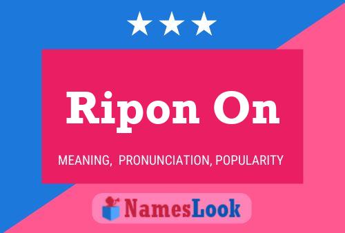 ملصق اسم Ripon On