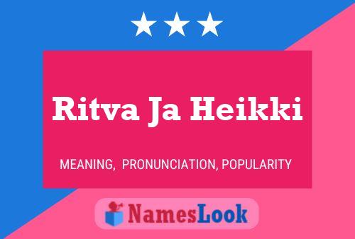 ملصق اسم Ritva Ja Heikki