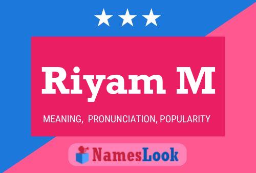 ملصق اسم Riyam M