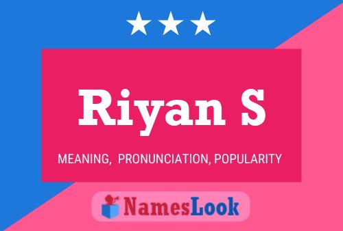 ملصق اسم Riyan S