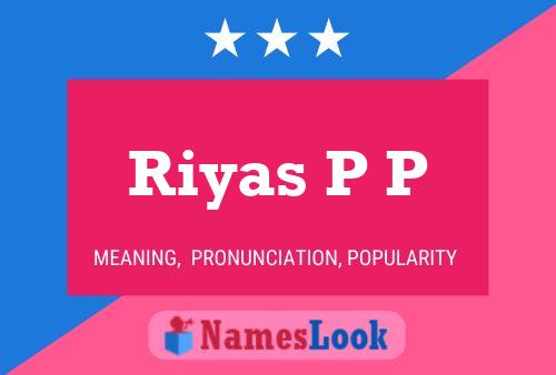 ملصق اسم Riyas P P