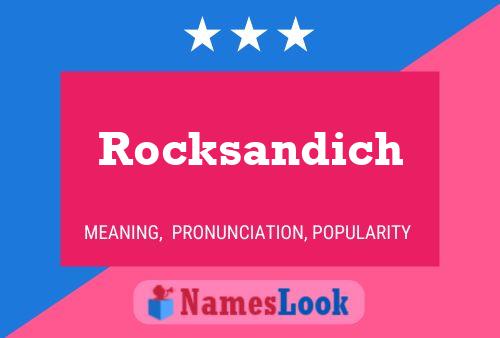 ملصق اسم Rocksandich