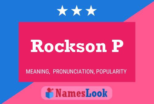 ملصق اسم Rockson P