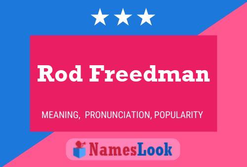 ملصق اسم Rod Freedman