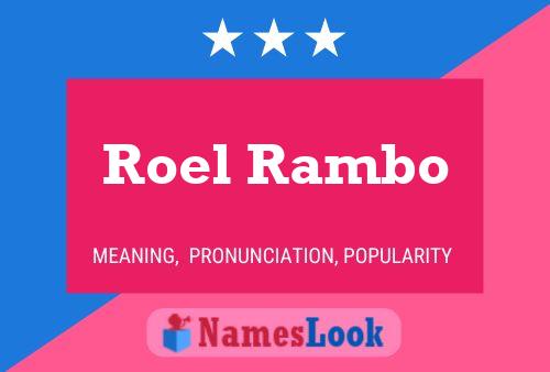 ملصق اسم Roel Rambo