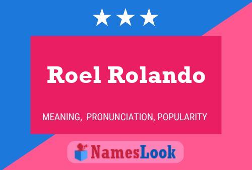 ملصق اسم Roel Rolando