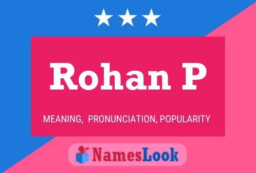 ملصق اسم Rohan P