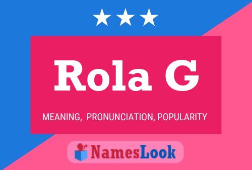 ملصق اسم Rola G