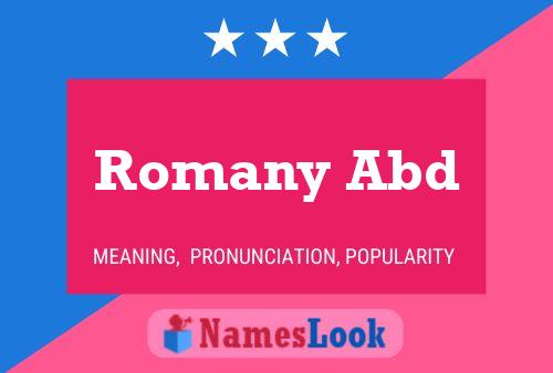 ملصق اسم Romany Abd