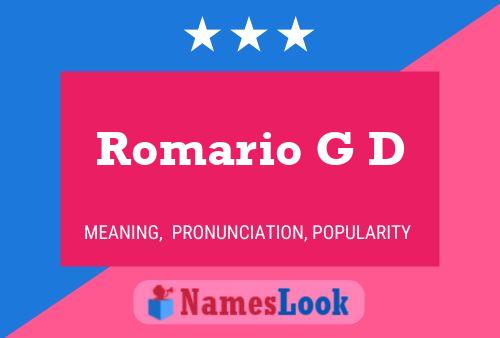 ملصق اسم Romario G D