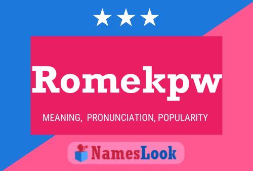 ملصق اسم Romekpw