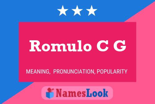 ملصق اسم Romulo C G