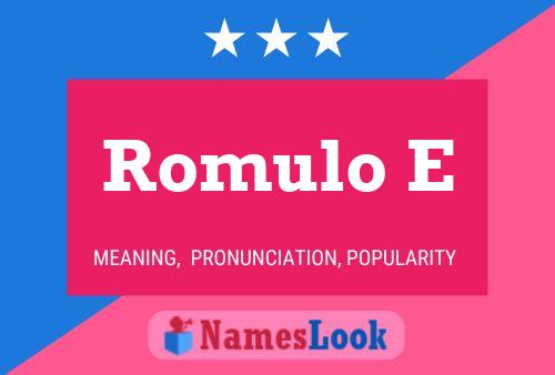 ملصق اسم Romulo E