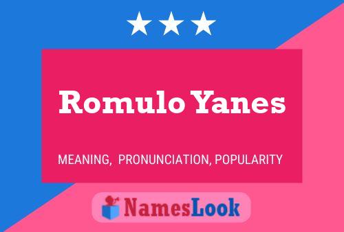 ملصق اسم Romulo Yanes