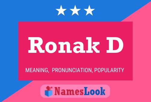 ملصق اسم Ronak D