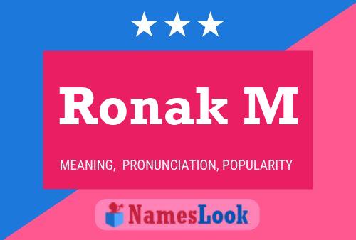 ملصق اسم Ronak M