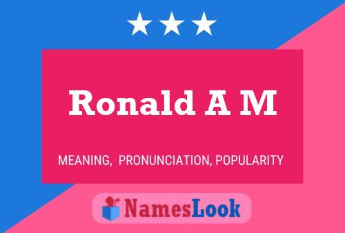 ملصق اسم Ronald A M