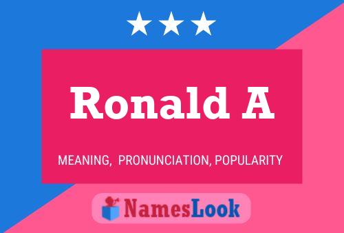 ملصق اسم Ronald A