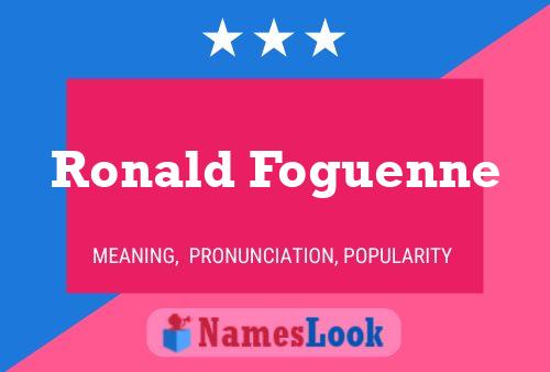 ملصق اسم Ronald Foguenne