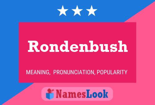 ملصق اسم Rondenbush