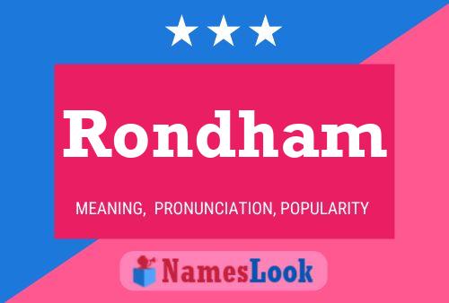 ملصق اسم Rondham