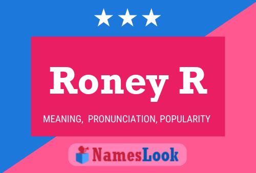 ملصق اسم Roney R