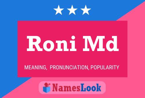 ملصق اسم Roni Md