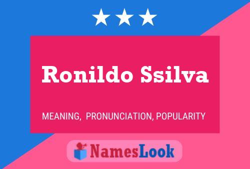 ملصق اسم Ronildo Ssilva